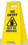 SIGN pvc A frame - NO ENTRY - OUT OF SER