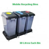 BINS Mobile Recycling Set (3 x 60 Litre)