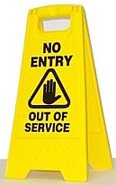 SIGN pvc A frame - NO ENTRY - OUT OF SER